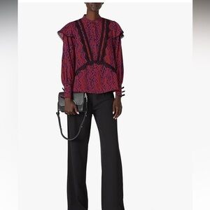 Koche Lace Trim Python Top woman’s size 36 or US size 4